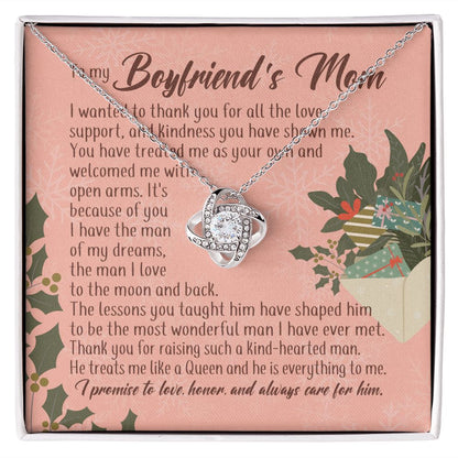 He Treats Me Like A Queen And He Is Everything To Me - Mom Necklace, Gift For Boyfriend's Mom, Mother's Day Gift For Future Mother-in-law