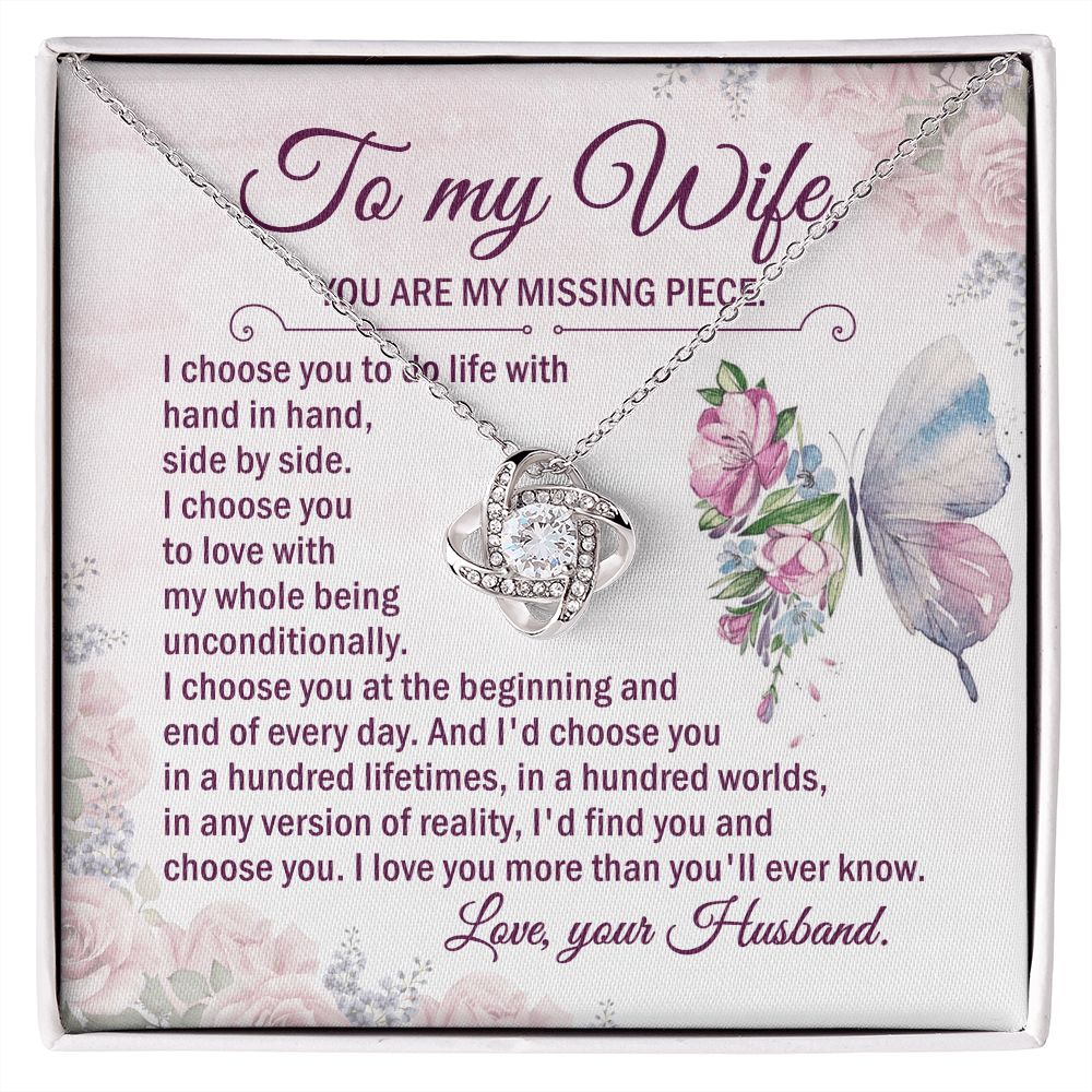 I'd Choose You In A Hundred Lifetimes, In A Hundred Worlds - Women's Necklace, Gift For Her, Anniversary Gift, Valentine's Day Gift For Her