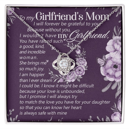 Because Without You, I Wouldn't Have My Girlfriend - Mom Necklace, Gift For Girlfriend's Mom, Mother's Day Gift For Future Mother-in-law