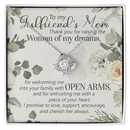 Thank You For Welcoming Me Into Your Family With Open Arms - Mom Necklace, Gift For Boyfriend's Mom, Mother's Day Gift For Future Mother-in-law