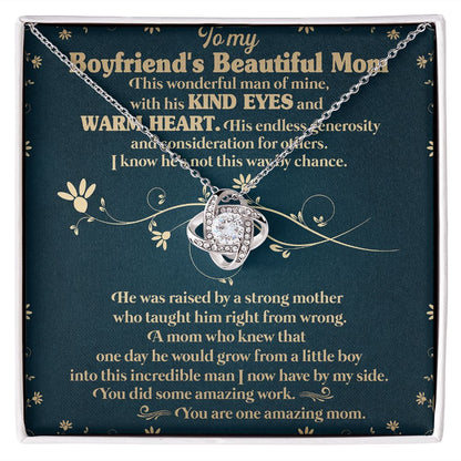 He Was Raised By A Strong Mother - Mom Necklace, Gift For Boyfriend's Mom, Mother's Day Gift For Future Mother-in-law