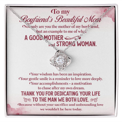 Thank You For Dedicating Your Life To The Man We Both Love - Mom Necklace, Gift For Boyfriend's Mom, Mother's Day Gift For Future Mother-in-law