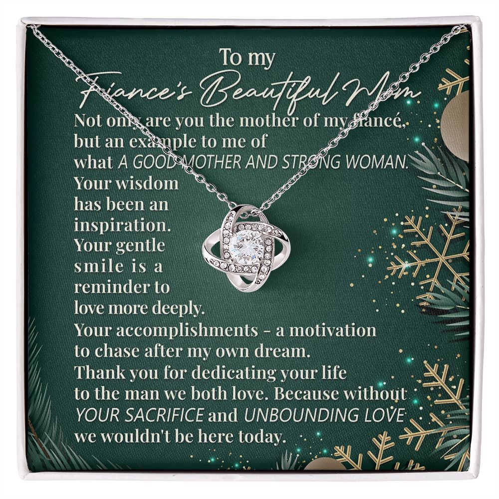 Thank You For Dedicating Your Life To The Man We Both Love - Women's Necklace, Gift For Son's Girlfriend, Fiance's Mom, Gift For Future Daughter-in-law