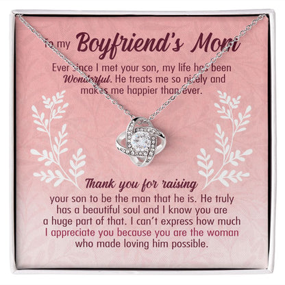 He Treats Me So Nicely And Makes Me Happier Than Ever - Mom Necklace, Gift For Boyfriend's Mom, Mother's Day Gift For Future Mother-in-law