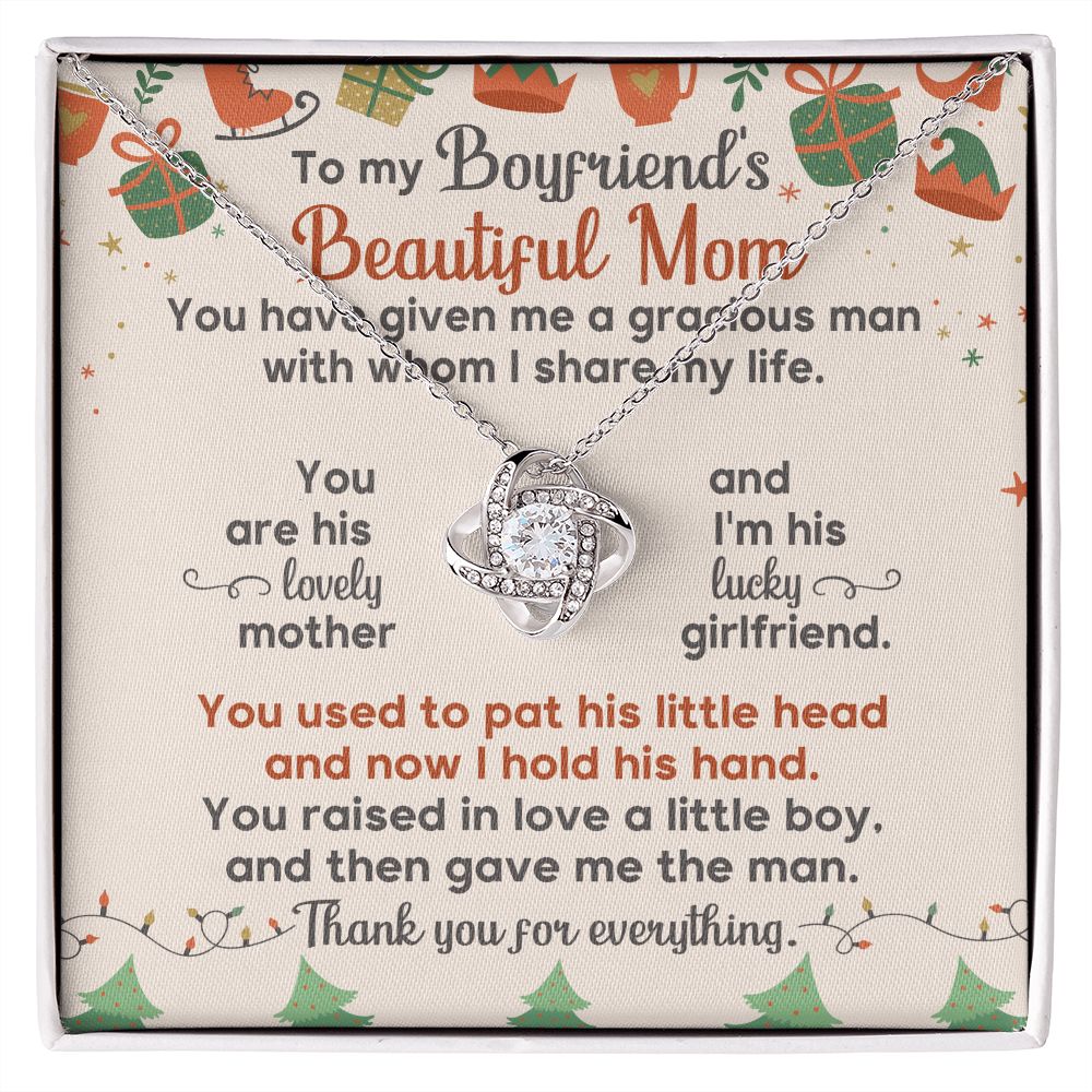 You Are His Lovely Mother And I'm His Lucky Girlfriend - Mom Necklace, Gift For Boyfriend's Mom, Mother's Day Gift For Future Mother-in-law
