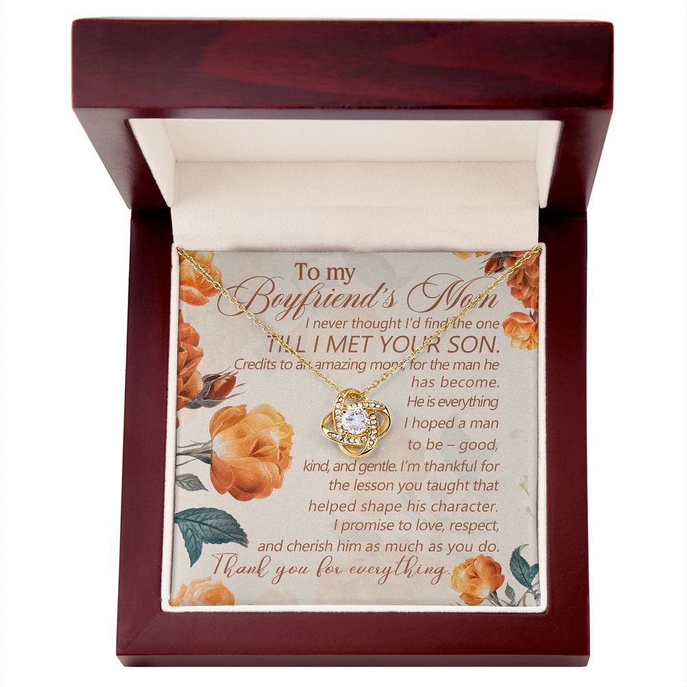 I'm Thankful For The Lesson You Taught - Mom Necklace, Gift For Boyfriend's Mom, Mother's Day Gift For Future Mother-in-law