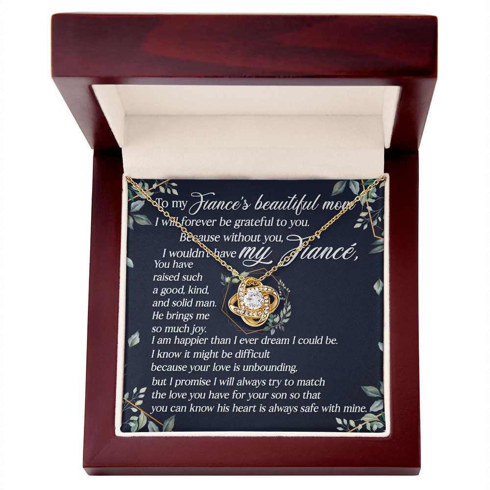Because Without You, I Wouldn't Have My Fiancé - Women's Necklace, Gift For Son's Girlfriend, Fiance's Mom, Gift For Future Daughter-in-law