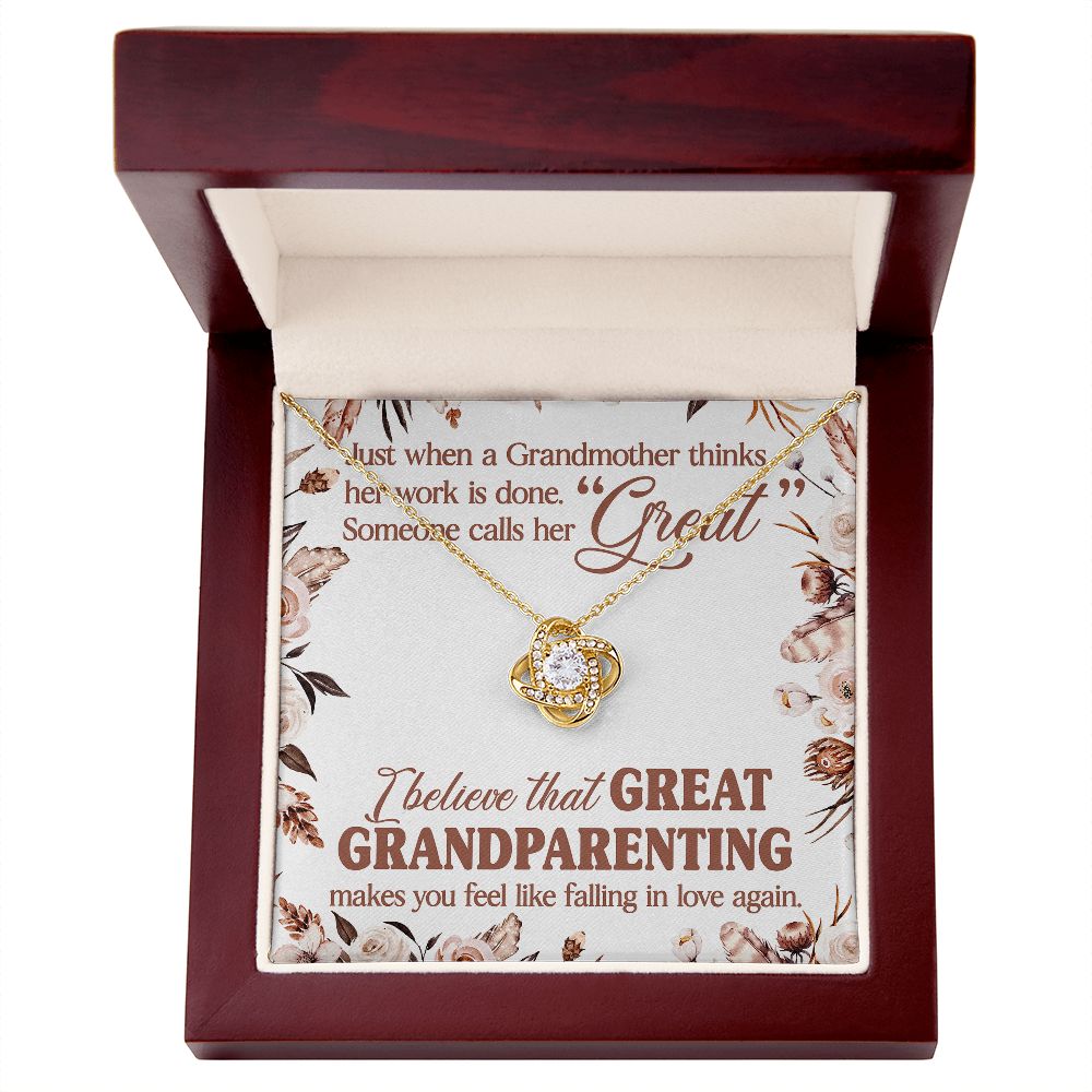 Great Grandparenting Makes You Feel Like Falling In Love Again - Women's Necklace, Gift For Great Grandma-to-be, Gift For Future Grandma. Grandma Necklace