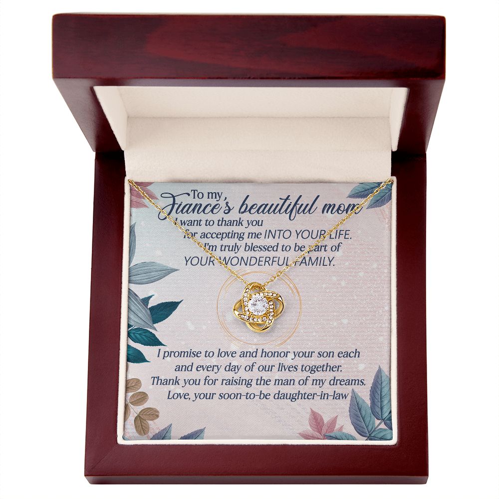 I'm Truly Blessed To Be Part Of Your Wonderful Family - Women's Necklace, Gift For Son's Girlfriend, Fiance's Mom, Gift For Future Daughter-in-law