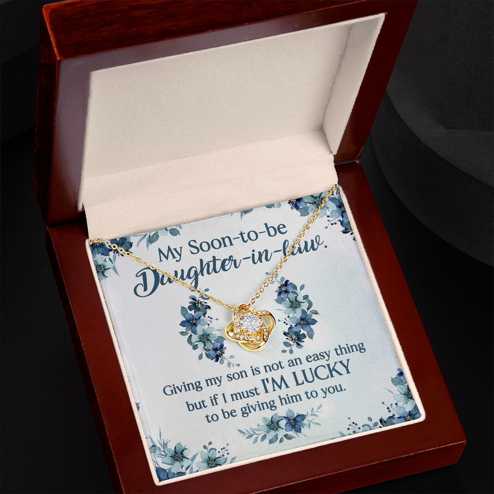 Giving My Son Is Not An Easy Thing - I Could See The Way You Looked At My Son - Women's Necklace, Gift For Son's Girlfriend, Gift For Future Daughter-in-law