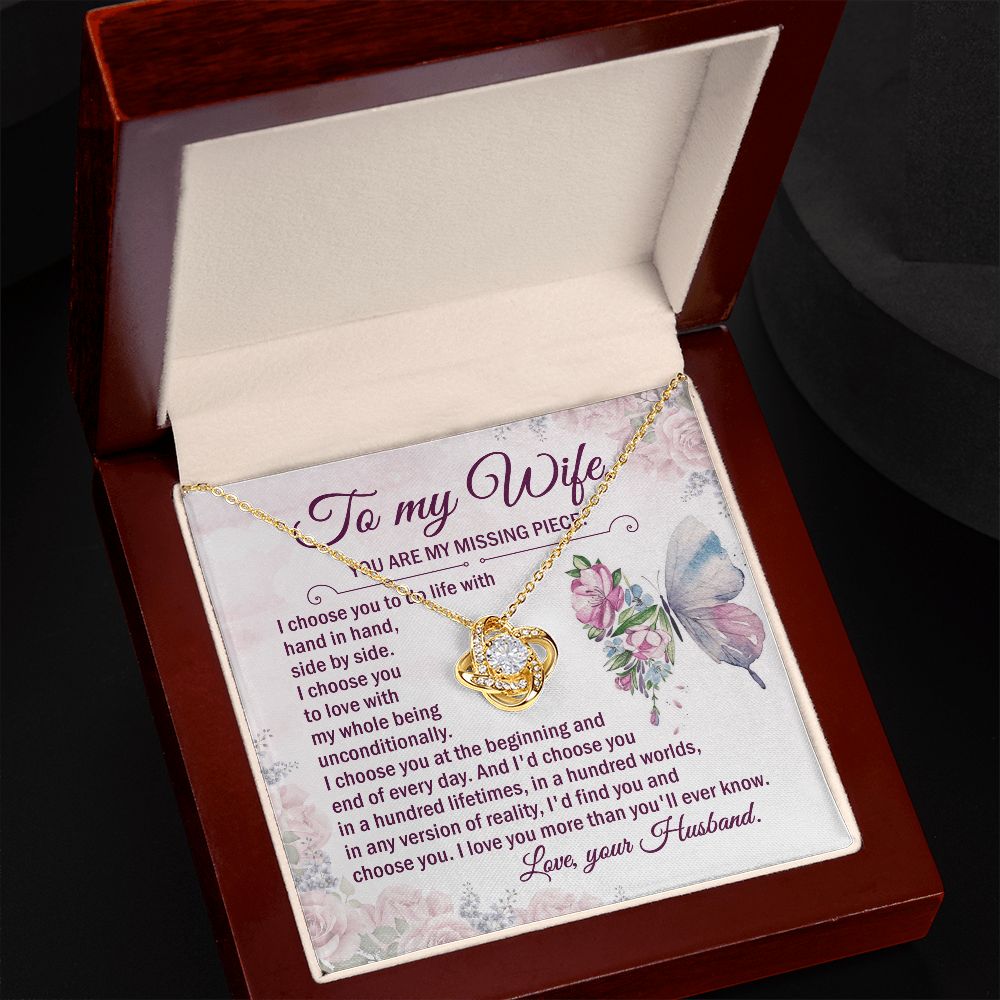 I'd Choose You In A Hundred Lifetimes, In A Hundred Worlds - Women's Necklace, Gift For Her, Anniversary Gift, Valentine's Day Gift For Her