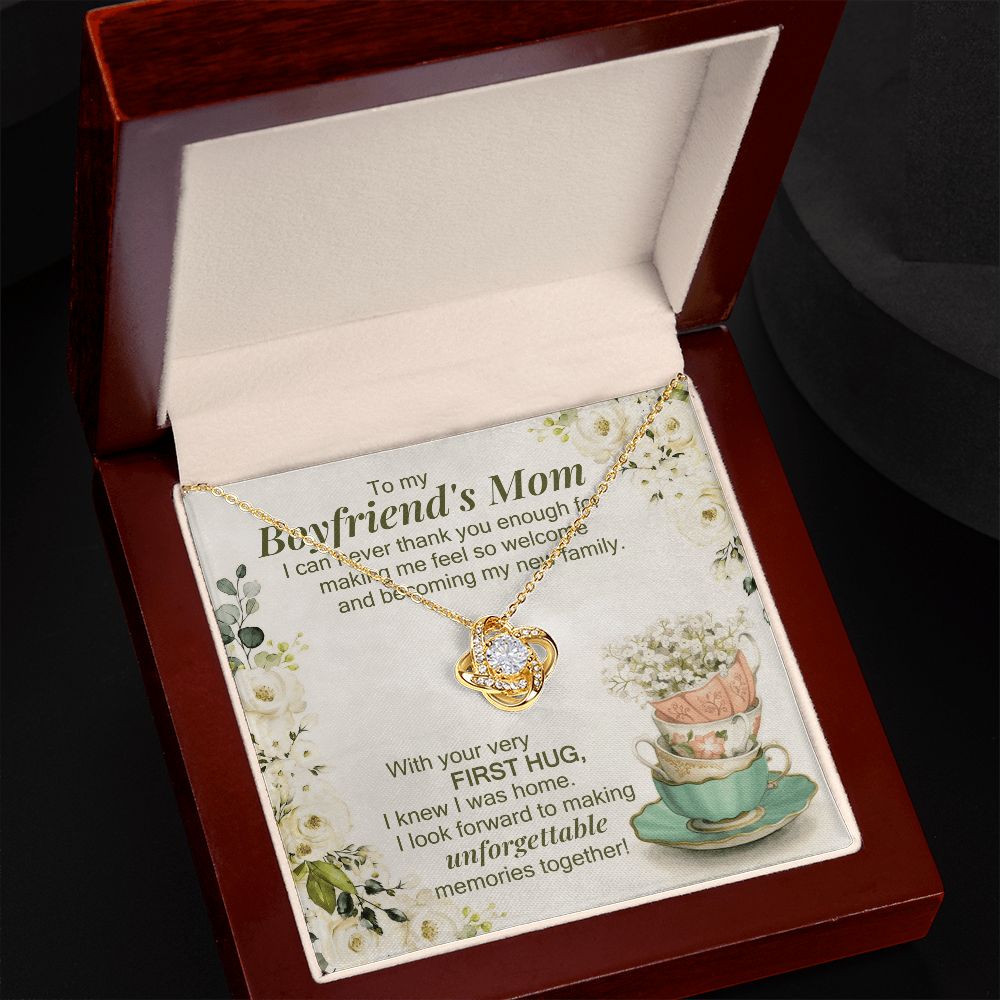 With Your Very First Hug, I Knew I Was Home - Mom Necklace, Gift For Boyfriend's Mom, Mother's Day Gift For Future Mother-in-law