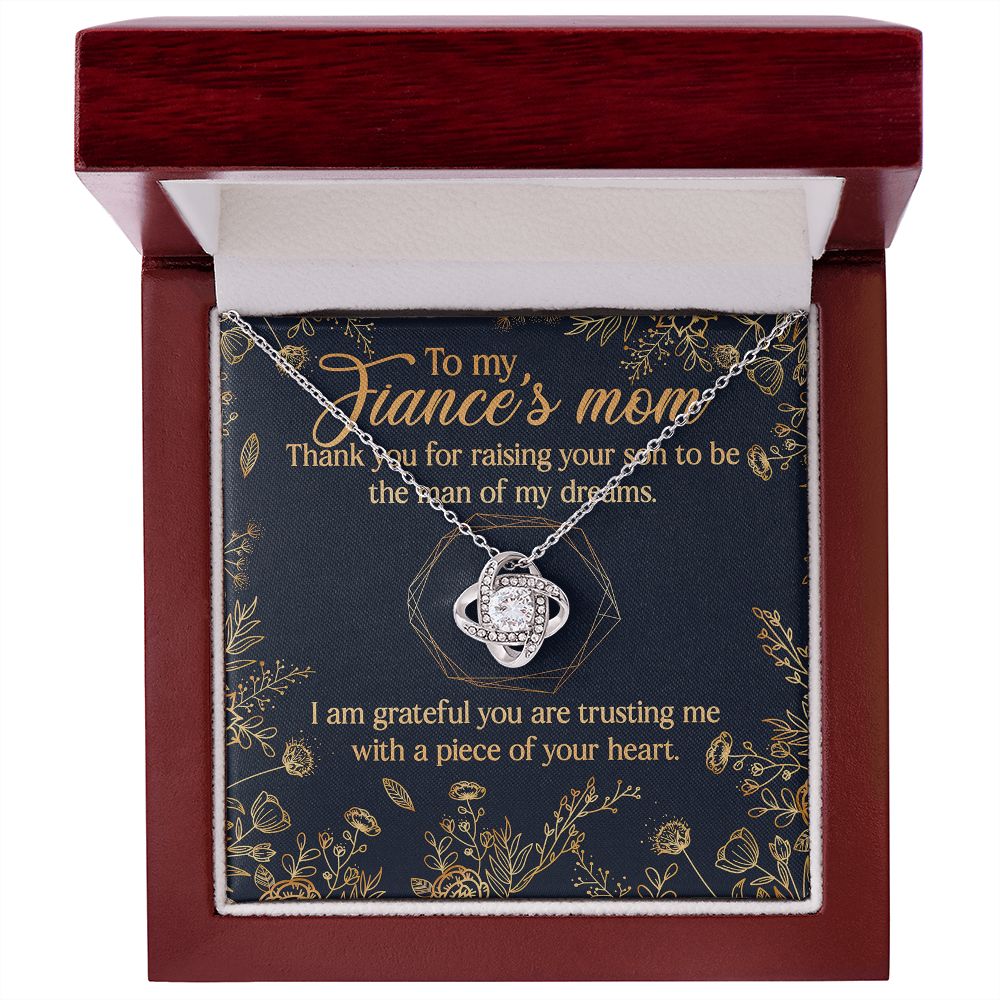 I Am Grateful You Are Trusting Me With A Piece Of Your Heart - Women's Necklace, Gift For Son's Girlfriend, Fiance's Mom, Gift For Future Daughter-in-law