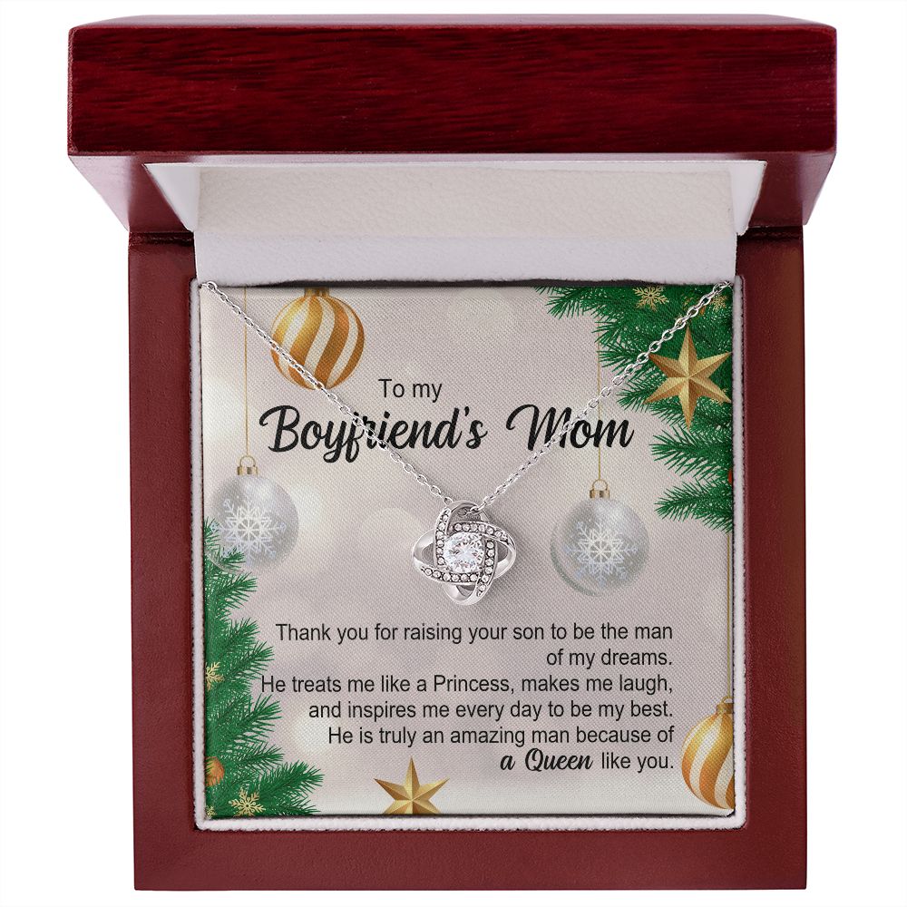 He Treats Me Like A Princess, Makes Me Laugh, And Inspires Me Every Day - Mom Necklace, Gift For Boyfriend's Mom, Mother's Day Gift For Future Mother-in-law
