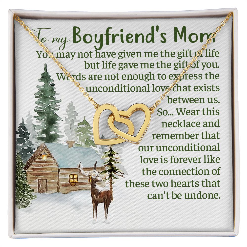Our Unconditional Love Is Forever Like The Connection Of These Two Hearts That Can't Be Undone - Mom Necklace, Gift For Boyfriend's Mom, Mother's Day Gift For Future Mother-in-law