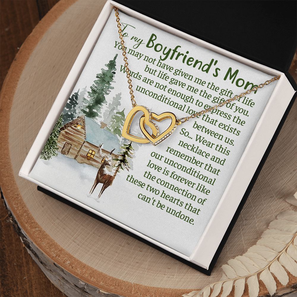 Our Unconditional Love Is Forever Like The Connection Of These Two Hearts That Can't Be Undone - Mom Necklace, Gift For Boyfriend's Mom, Mother's Day Gift For Future Mother-in-law