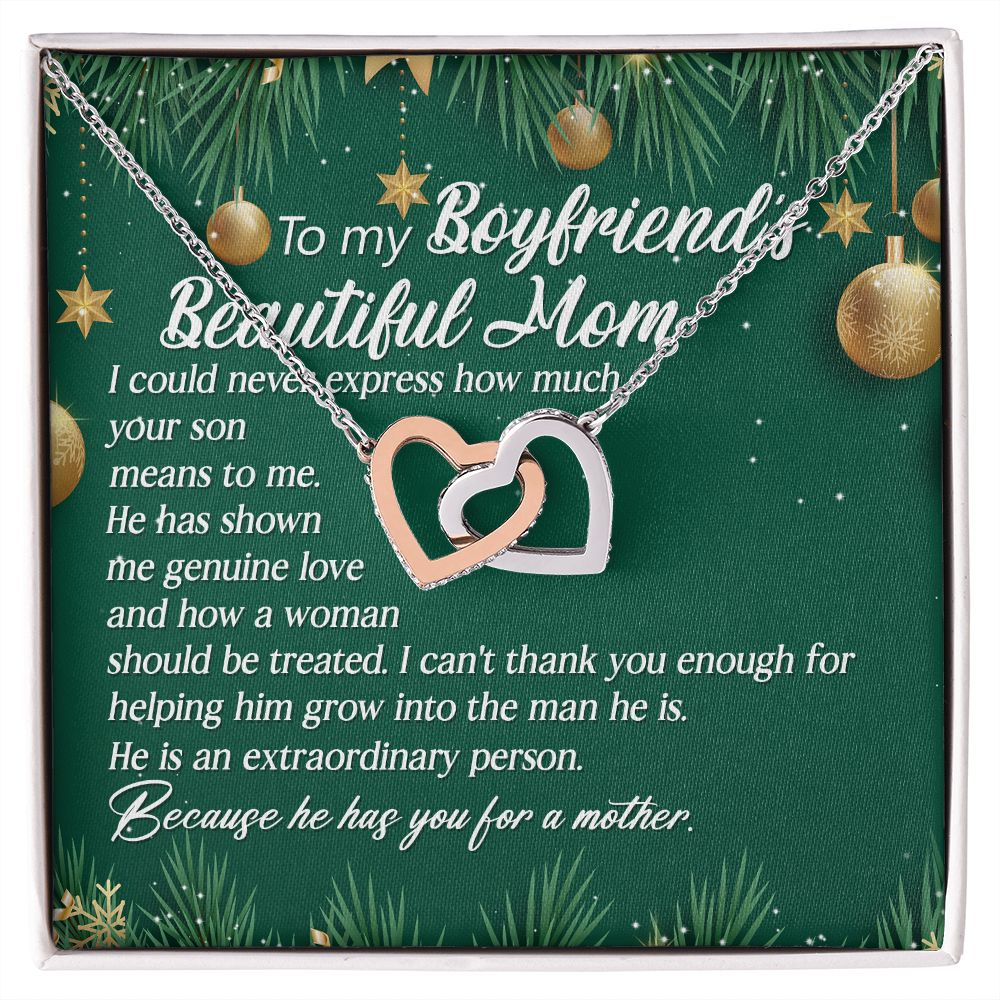 He Has Shown Me Genuine Love And How A Woman Should Be Treated - Mom Necklace, Gift For Boyfriend's Mom, Mother's Day Gift For Future Mother-in-law
