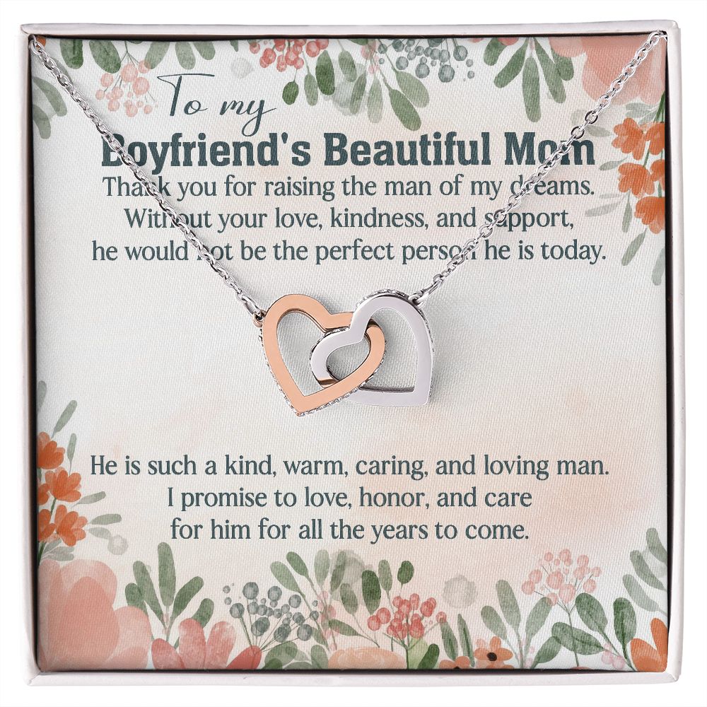 Without Your Love, Kindness, And Support, He Would Not Be The Perfect Person - Mom Necklace, Gift For Boyfriend's Mom, Mother's Day Gift For Future Mother-in-law