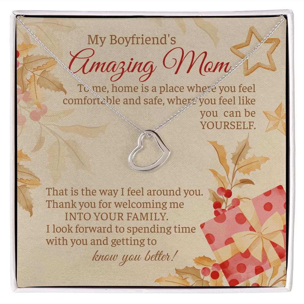 To Me, Home Is A Place Where You Feel Comfortable And Safe - Mom Necklace, Gift For Boyfriend's Mom, Mother's Day Gift For Future Mother-in-law