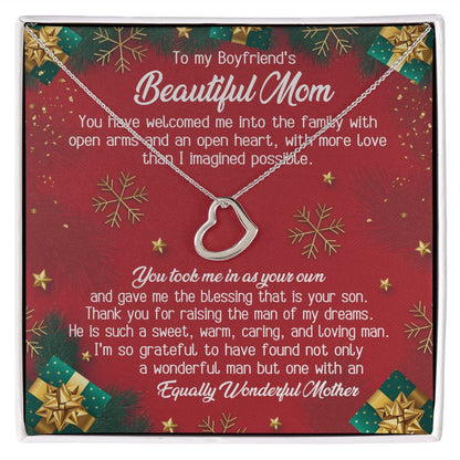 You Took Me In As Your Own And Gave Me The Blessing That Is Your Son - Mom Necklace, Gift For Boyfriend's Mom, Mother's Day Gift For Future Mother-in-law