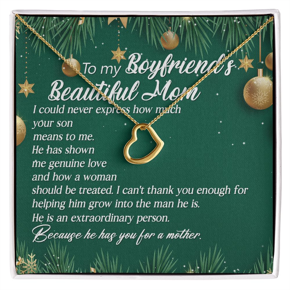 Thank You Enough For Helping Him Grow Into An Extraordinary Person - Mom Necklace, Gift For Boyfriend's Mom, Mother's Day Gift For Future Mother-in-law