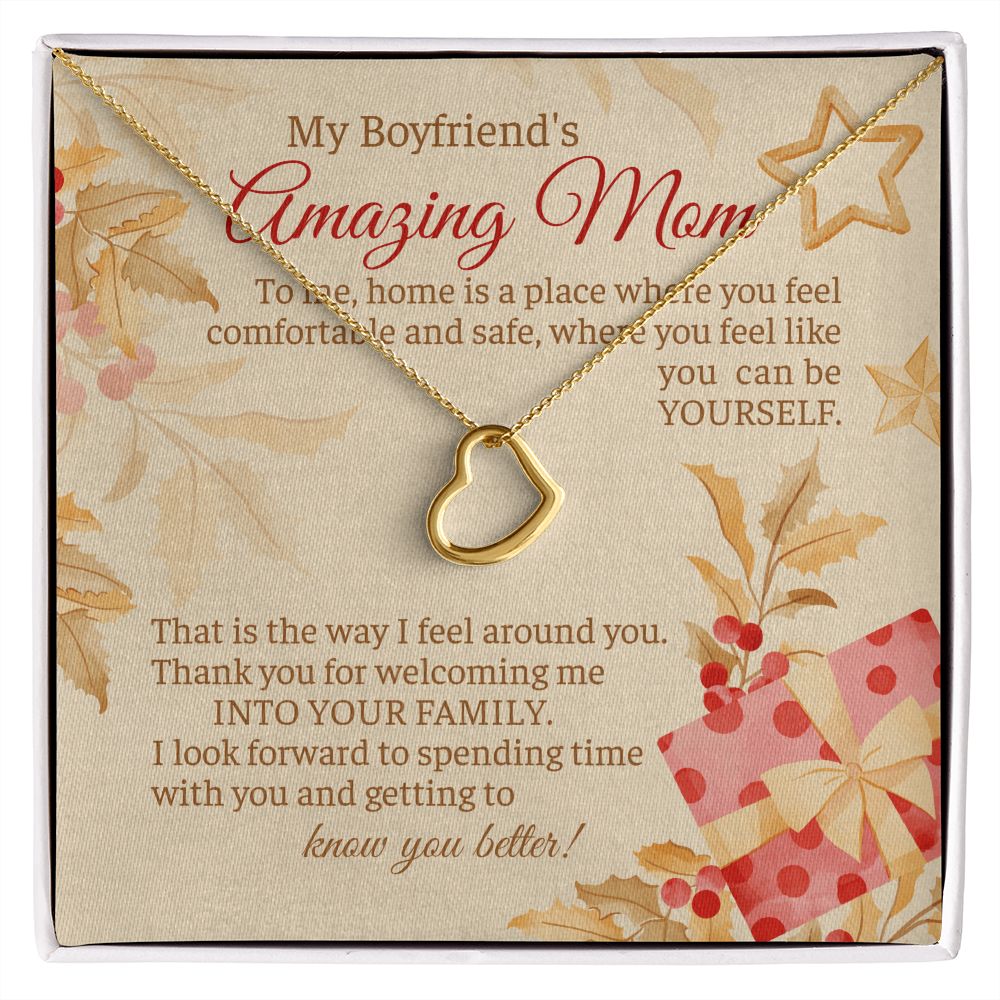 To Me, Home Is A Place Where You Feel Comfortable And Safe - Mom Necklace, Gift For Boyfriend's Mom, Mother's Day Gift For Future Mother-in-law