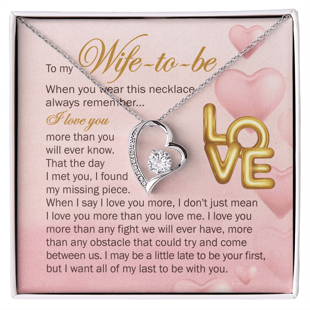 But I Want All Of My Last To Be With You - Women's Necklace, Gift For Her, Anniversary Gift, Valentine's Day Gift For Wife-to-be