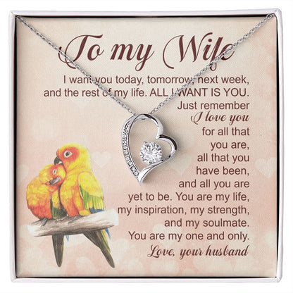 I Want You Today, Tomorrow, Next Week, And The Rest Of My Life - Women's Necklace, Gift For Her, Anniversary Gift, Valentine's Day Gift For Wife