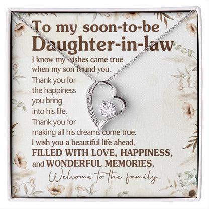 Thank You For The Happiness You Bring Into His Life - Women's Necklace, Gift For Son's Girlfriend, Gift For Future Daughter-in-law