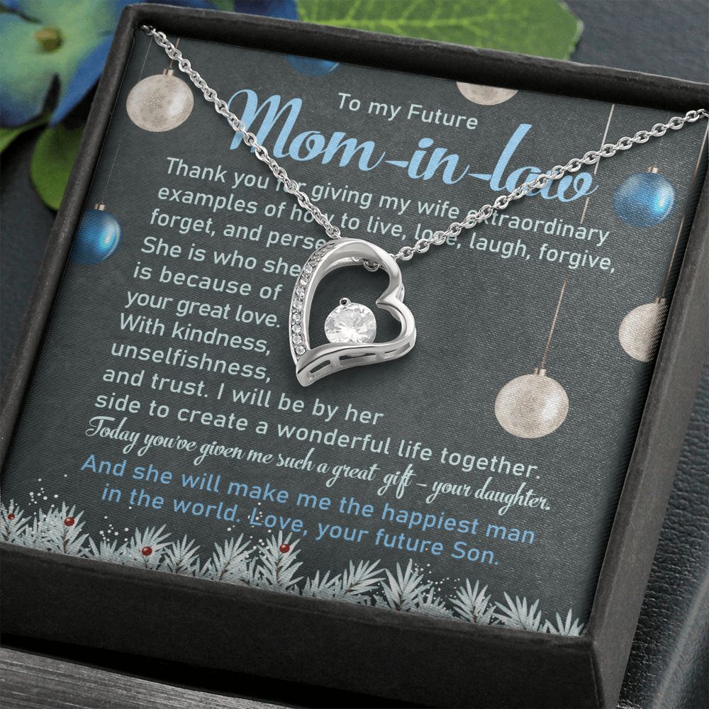 She Is Who She Is Because Of Your Great Love - Mom Necklace, Gift For Boyfriend's Mom, Mother's Day Gift For Future Mother-in-law