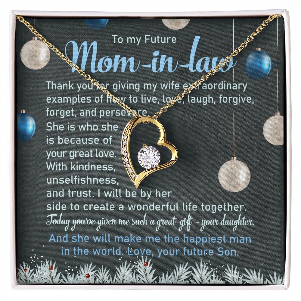 She Is Who She Is Because Of Your Great Love - Mom Necklace, Gift For Boyfriend's Mom, Mother's Day Gift For Future Mother-in-law