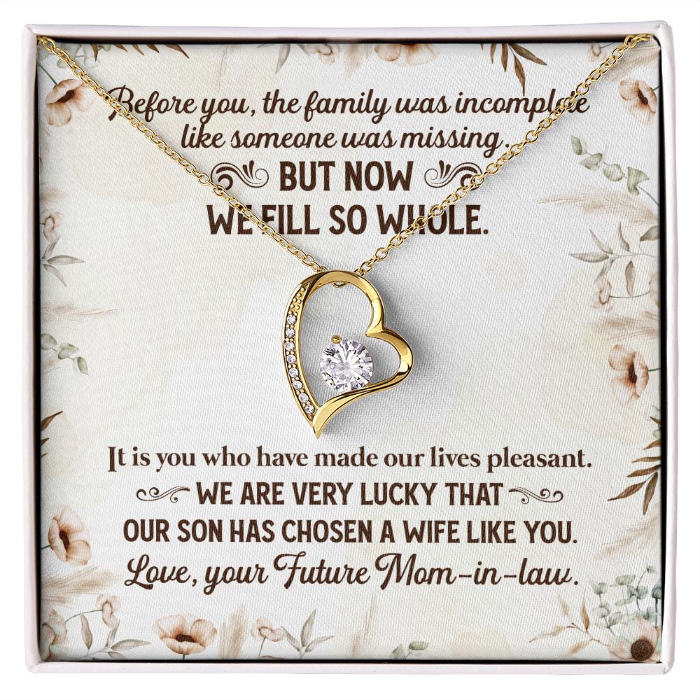 Our Son Has Chosen A Wife Like You - Women's Necklace, Gift For Son's Girlfriend, Gift For Future Daughter-in-law