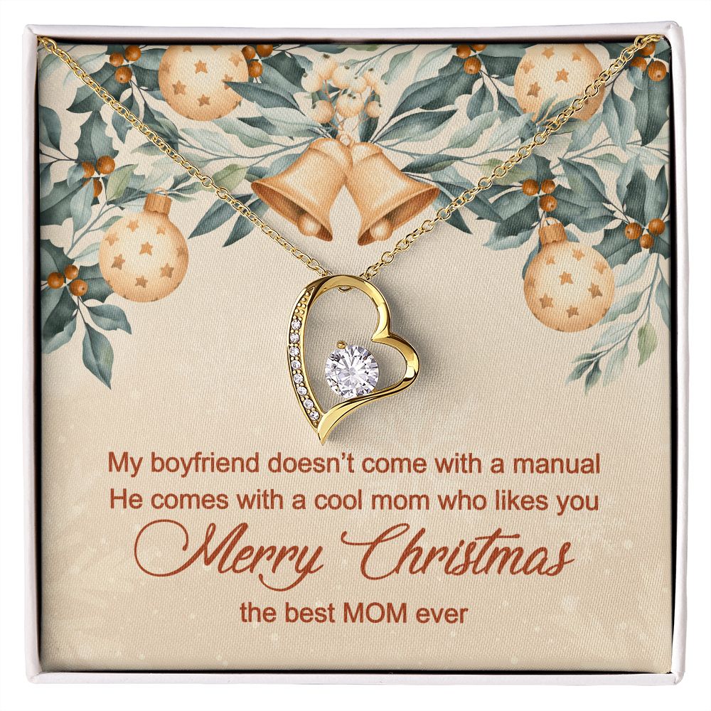 Merry Christmas The Best Mom Ever - Mom Necklace, Gift For