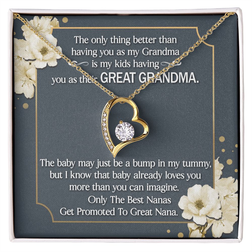 Only The Best Nanas Get Promoted To Great Nana - Women's Necklace, Gift For Grandma-to-be, Gift For Future Grandma. Grandma Necklace