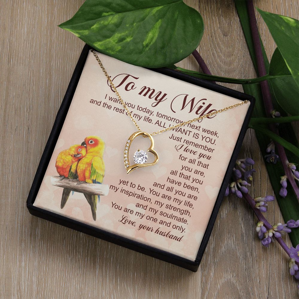 I Want You Today, Tomorrow, Next Week, And The Rest Of My Life - Women's Necklace, Gift For Her, Anniversary Gift, Valentine's Day Gift For Wife
