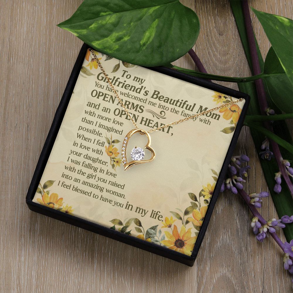 I Was Falling In Love With The Girl You Raised Into An Amazing Woman - Mom Necklace, Gift For Girlfriend's Mom, Mother's Day Gift For Future Mother-in-law