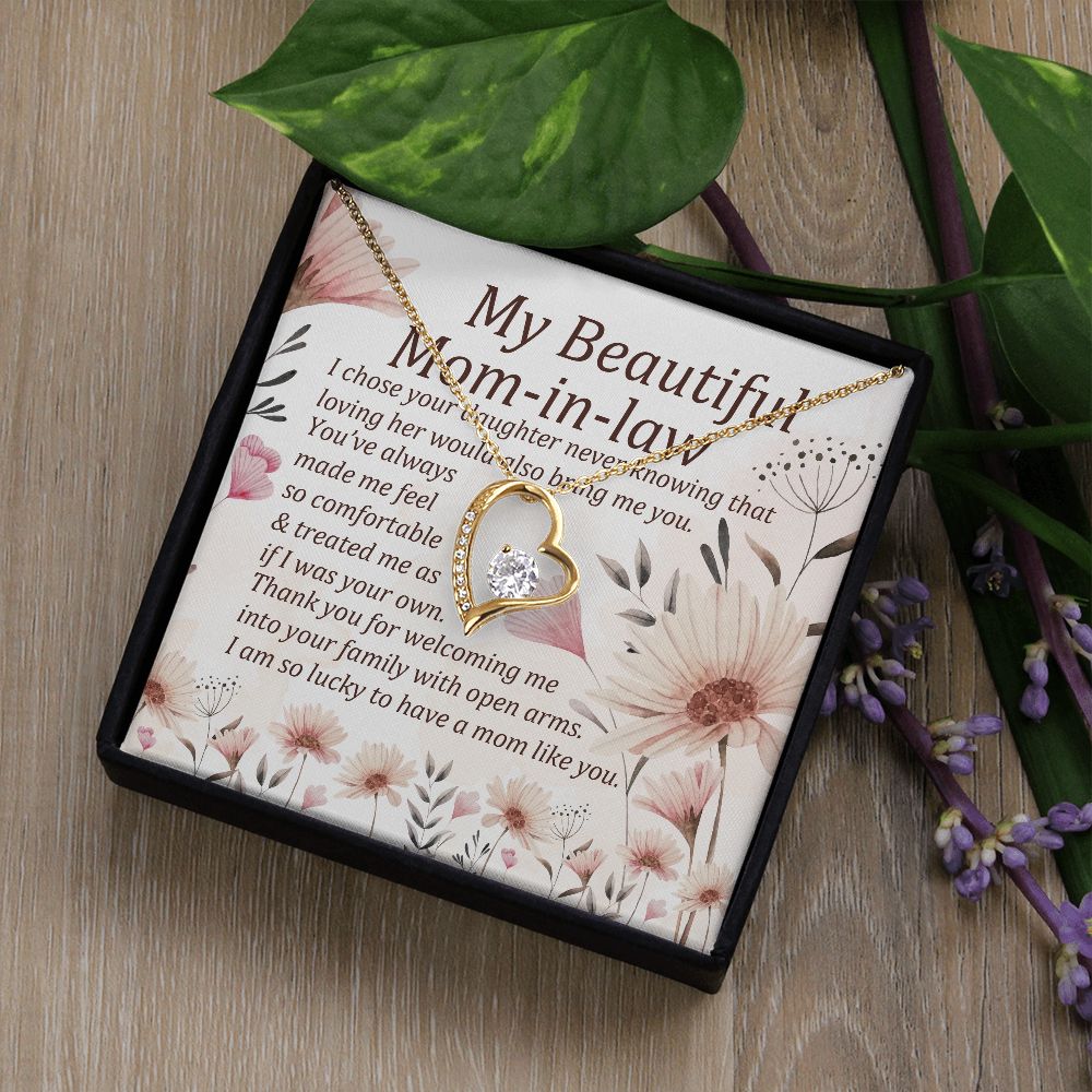 Never Knowing That Loving Her Would Also Bring Me You - Mom Necklace, Valentine's Day Gift For Mom-in-law, Mother-in-law Gifts