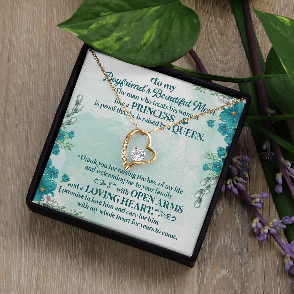 He Is Raised By A Queen - Mom Necklace, Gift For Boyfriend's Mom, Mother's Day Gift For Future Mother-in-law