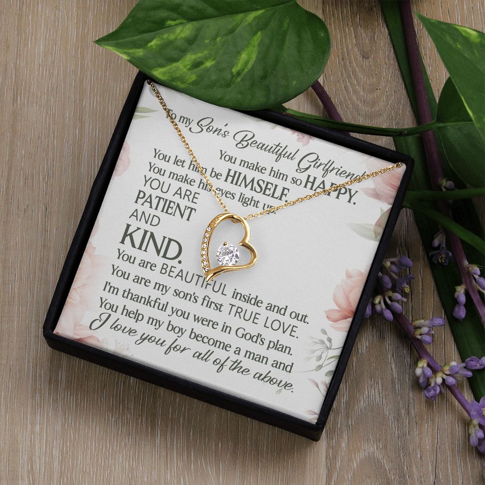 You Help My Boy Become A Man And I Love You - Women's Necklace, Gift For Son's Girlfriend, Gift For Future Daughter-in-law