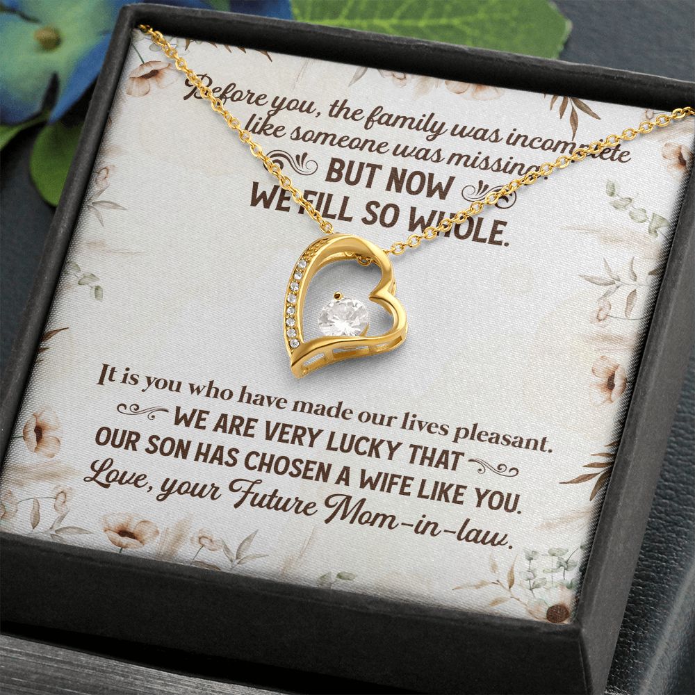 Our Son Has Chosen A Wife Like You - Women's Necklace, Gift For Son's Girlfriend, Gift For Future Daughter-in-law