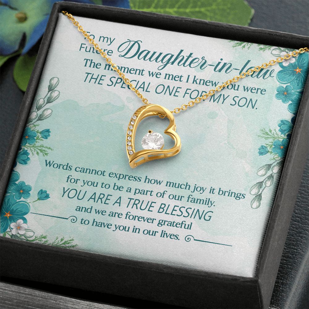 We Are Forever Grateful To Have You In Our Lives - Women's Necklace, Gift For Son's Girlfriend, Gift For Future Daughter-in-law