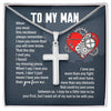 I Don't Just Mean I Love You More Than You Love Me - Cross Necklace, Gift For Boyfriend, Gift For Him, Anniversary Gifts